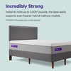 image:imagePurple Bed Frame  Charcoal Twin Size Durable Platform Easy Assembly Upholstered with Tapered Wooden Legs Stylish and StrongCharcoal