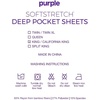 image:imagePurple Deep Pocket SoftStretch Sheets TwinTwin XL Rayon Blend MoistureWicking Deep Purple Fits Most Mattresses Adaptive SupportStormy Grey