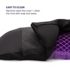 image:imagePurple Double Seat Cushion TwoSided Soft and Firm 2 Inch Gel Seat Cushion  GelFlex Grid for Office Chair Car  PressureReducing TemperatureNeutral NoSlip  Made in USABack