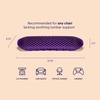 image:imagePurple Double Seat Cushion TwoSided Soft and Firm 2 Inch Gel Seat Cushion  GelFlex Grid for Office Chair Car  PressureReducing TemperatureNeutral NoSlip  Made in USABack