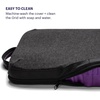 image:imagePurple Double Seat Cushion TwoSided Soft and Firm 2 Inch Gel Seat Cushion  GelFlex Grid for Office Chair Car  PressureReducing TemperatureNeutral NoSlip  Made in USADouble