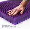 image:imagePurple Double Seat Cushion TwoSided Soft and Firm 2 Inch Gel Seat Cushion  GelFlex Grid for Office Chair Car  PressureReducing TemperatureNeutral NoSlip  Made in USADouble