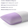 image:imagePurple Harmony Pillow  Medium Loft King Size  Cooling Gel Neck and Side Sleeper Pillow Weightless Medium Feel GelFlex Grid and Talalay Latex Foam for PressureRelieving SupportStandard  Tall