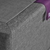 image:imagePurple Headboard  Queen Size  Grey Upholstered Platform Bed Frame with Tapered Wooden Legs  Durable Easy Assembly  Versatile Style for Any Bedroom DcorFoundation  Stone