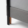 image:imagePurple Headboard  Queen Size  Grey Upholstered Platform Bed Frame with Tapered Wooden Legs  Durable Easy Assembly  Versatile Style for Any Bedroom DcorHeadboard  Charcoal