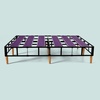 image:imagePurple Headboard  Queen Size  Grey Upholstered Platform Bed Frame with Tapered Wooden Legs  Durable Easy Assembly  Versatile Style for Any Bedroom DcorFoundation  Charcoal