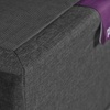 image:imagePurple Headboard  Queen Size  Grey Upholstered Platform Bed Frame with Tapered Wooden Legs  Durable Easy Assembly  Versatile Style for Any Bedroom DcorFoundation  Charcoal