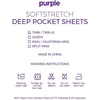 image:imagePurple SoftStretch Sheets Queen Size Rayon Blend MoistureWicking Stormy Grey Fits Other Mattresses Stretch for Adaptive SupportMorning Mist