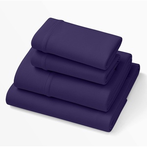 image:imagePurple Deep Pocket SoftStretch Sheets TwinTwin XL Rayon Blend MoistureWicking Deep Purple Fits Most Mattresses Adaptive SupportDeep Purple