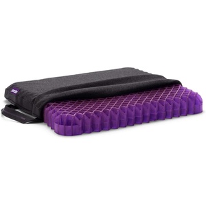 image:imagePurple Double Seat Cushion TwoSided Soft and Firm 2 Inch Gel Seat Cushion  GelFlex Grid for Office Chair Car  PressureReducing TemperatureNeutral NoSlip  Made in USARoyal