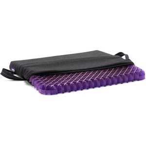 image:imagePurple Double Seat Cushion TwoSided Soft and Firm 2 Inch Gel Seat Cushion  GelFlex Grid for Office Chair Car  PressureReducing TemperatureNeutral NoSlip  Made in USASimply